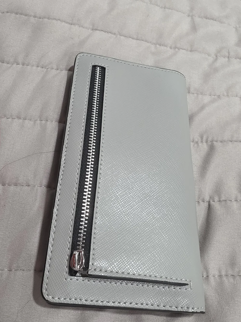kate spade Two-Tone Gray & White Leather Wallet